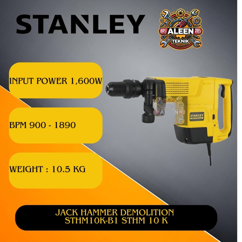 mesin bobok jack hammer demolition hammer STHM10K-B1 stanley STHM 10 K