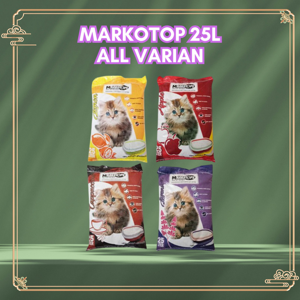PASIR MARKOTOP 25L GUMPAL WANGI PASIR KUCING GUMPAL WANGI MARKOTOPS 25 LITER / PASIR WANGI GUMPAL