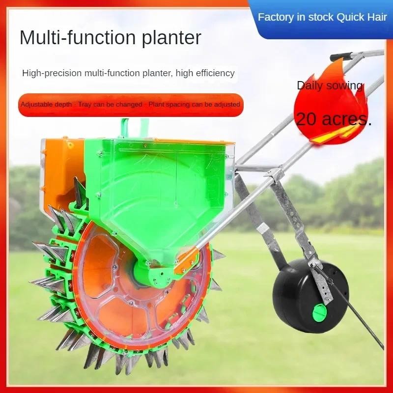 

New hand-push Seed Disseminators peanut sorghum millet rapeseed small sowing and fertilization all-in-one precision seeder