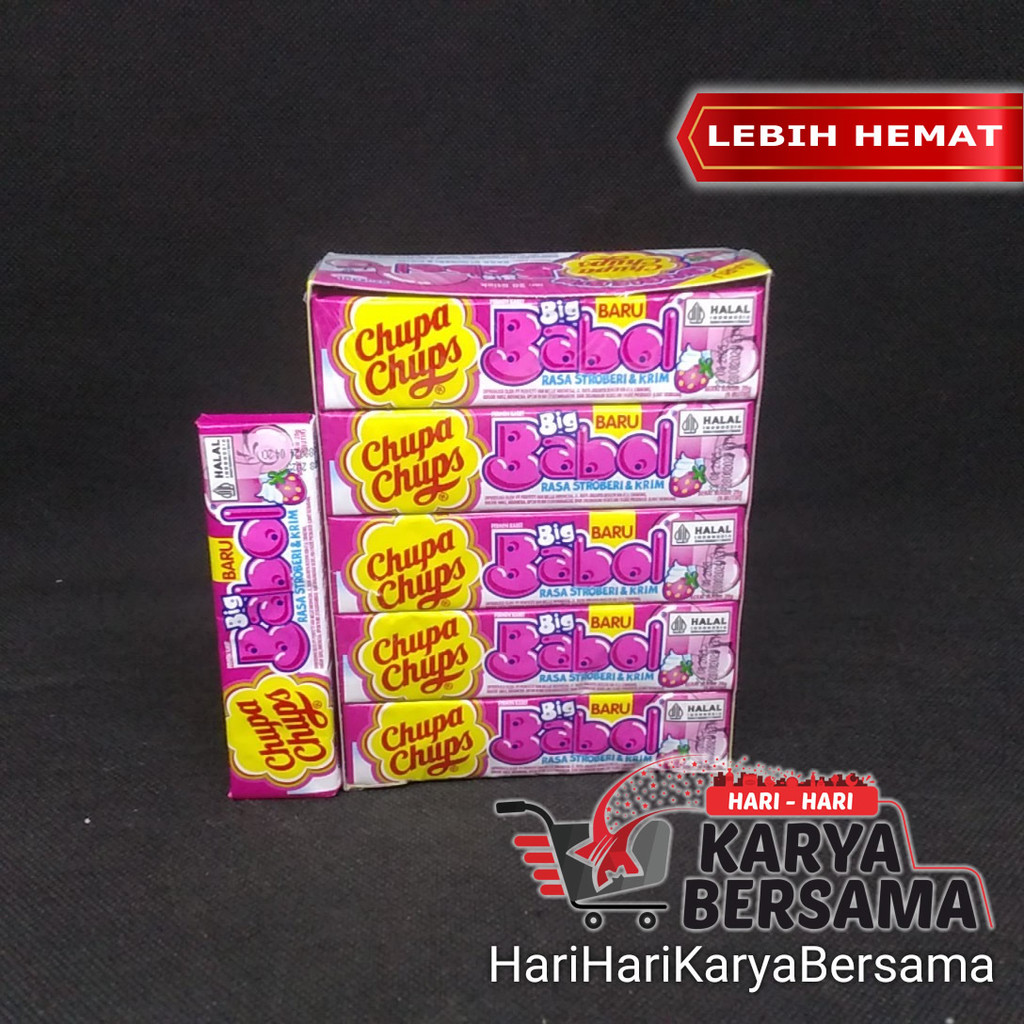 

PERMEN KARET STICK BIG BABOL STRAWBERRY & KRIM PACK ISI 20'S X 20GR