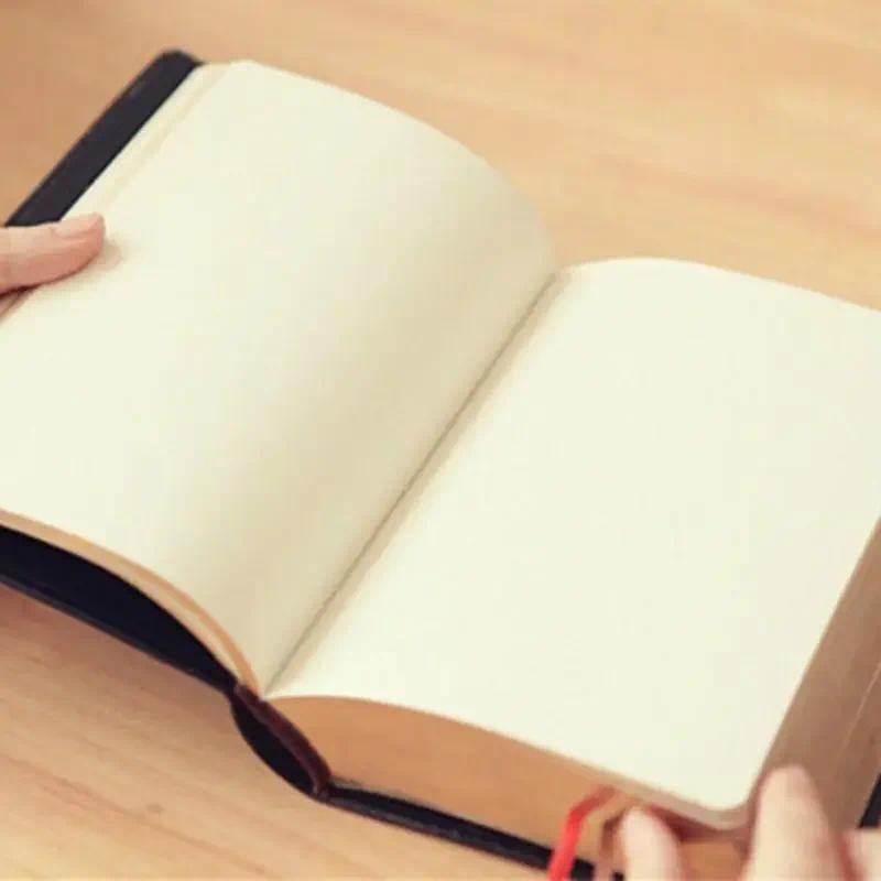 

1pc Retro Notebook Journal Diary Sketchbook Leather Cover Thick Blank Pages