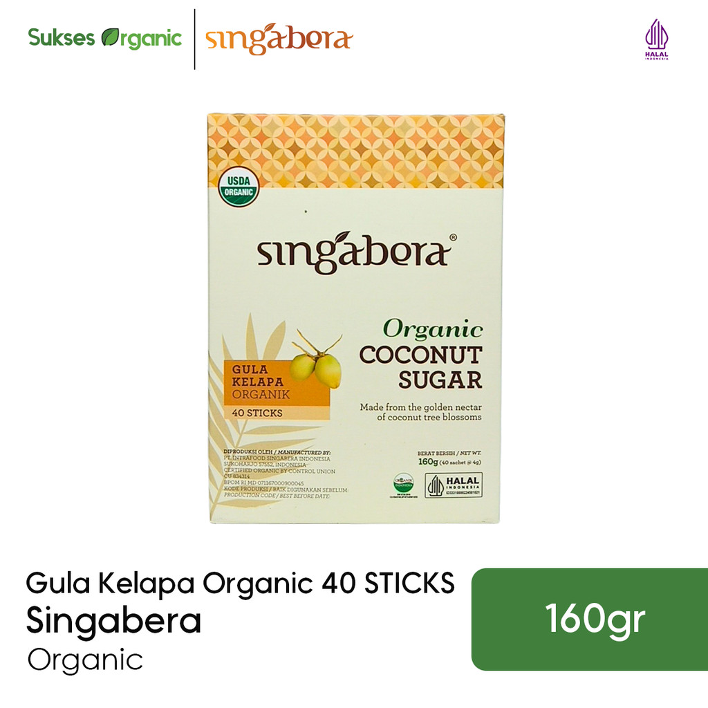 

Singabera Gula Kelapa Organic 40 STICKS Coconut Sugar