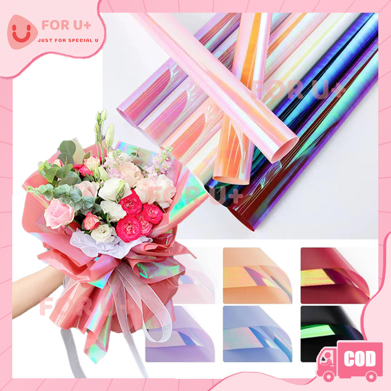 

Flower Wrapping Paper/Kertas Buket Pelangi Holografik