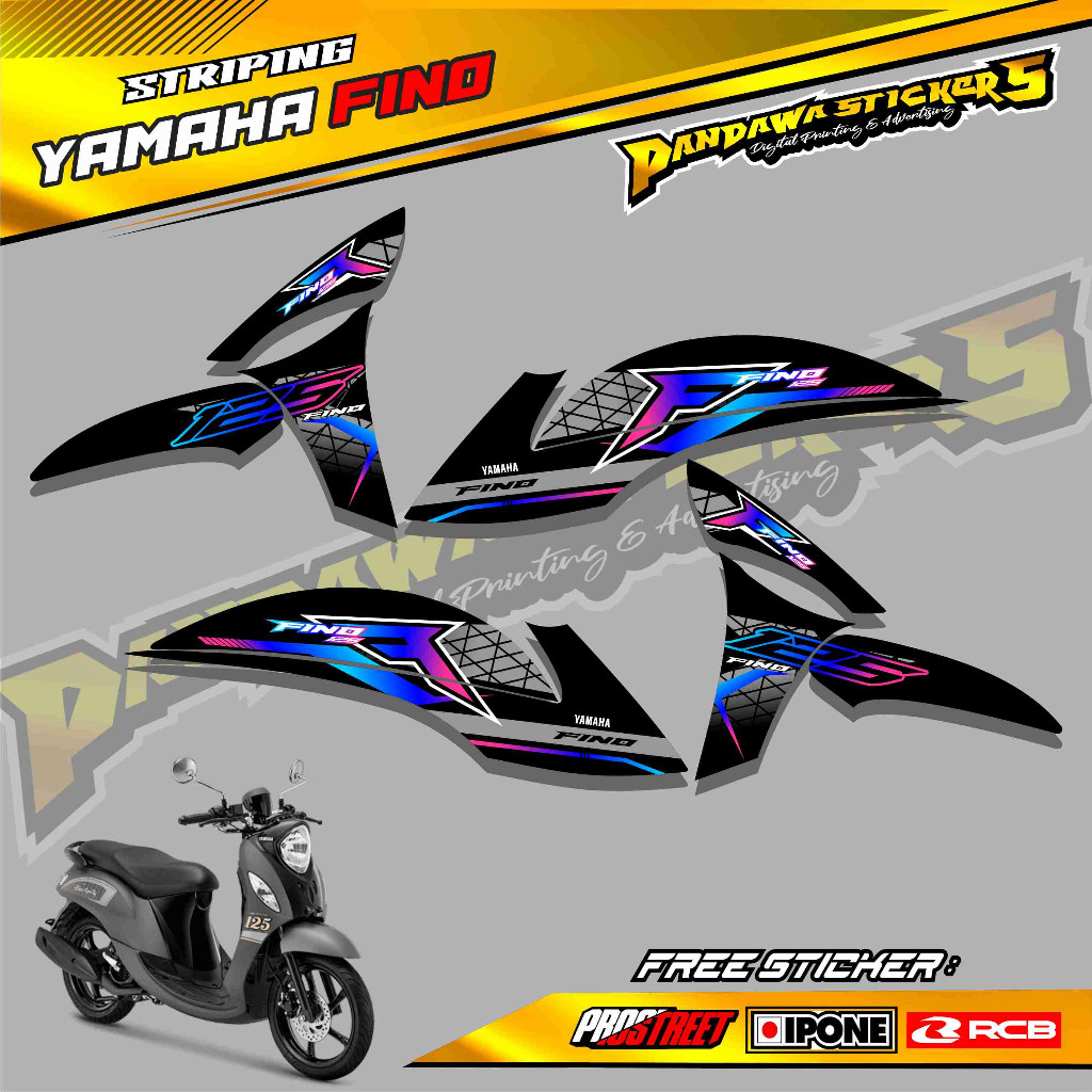 STRIPING VARIASI YAMAHA FINO / STICKER LIST VARIASI MOTOR FINO