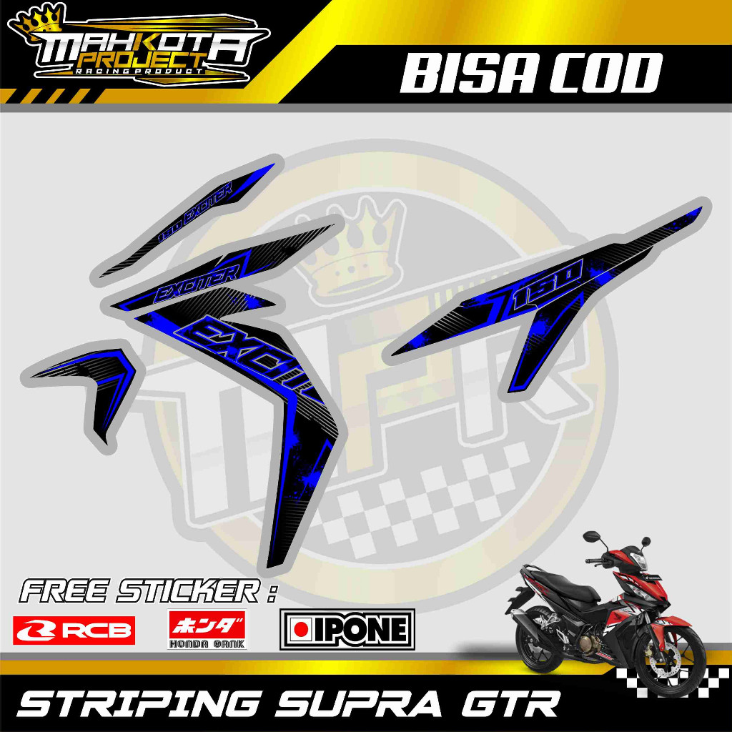 Striping Variasi Supra Gtr 150 / Stickerlist Variasi Motor Supra Gtr 150