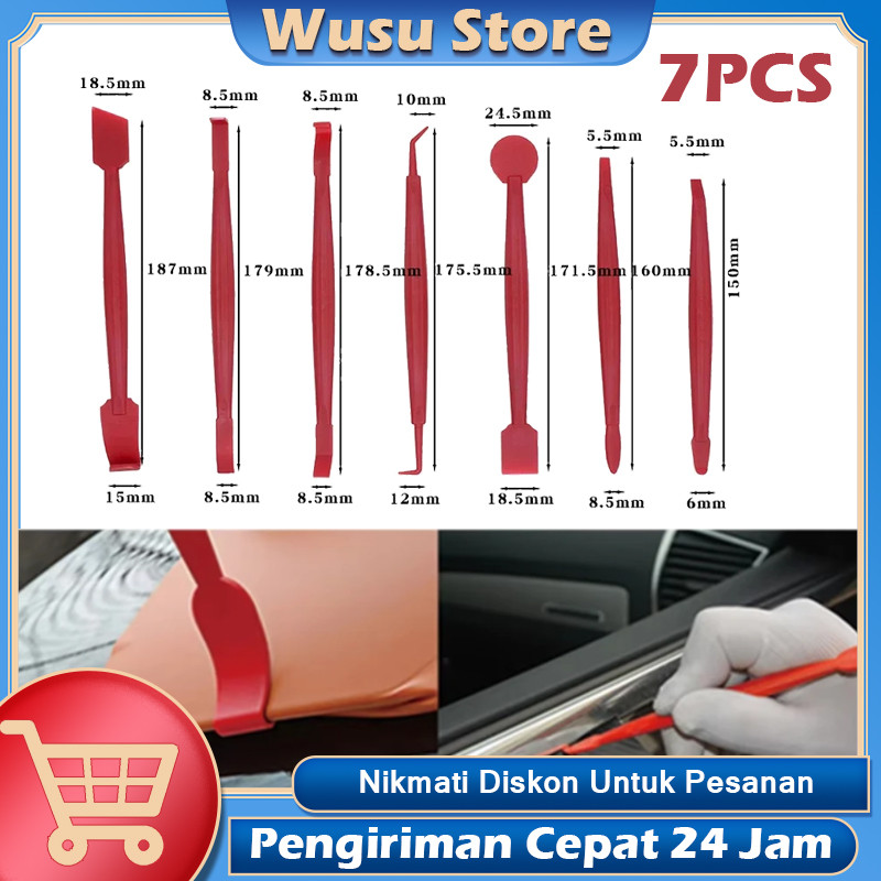 7pcs Alat Pasang Kaca Film Sticker Mobil Salju Kaca Film Untuk Mobil