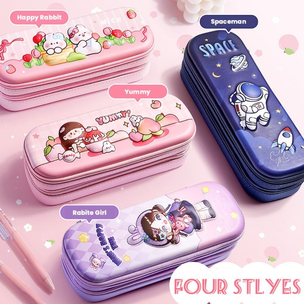 

Multifunctional Pencil Box Double Layer 3D Cartoon Stationery Box Large Capacity Student Gift Pencil Case