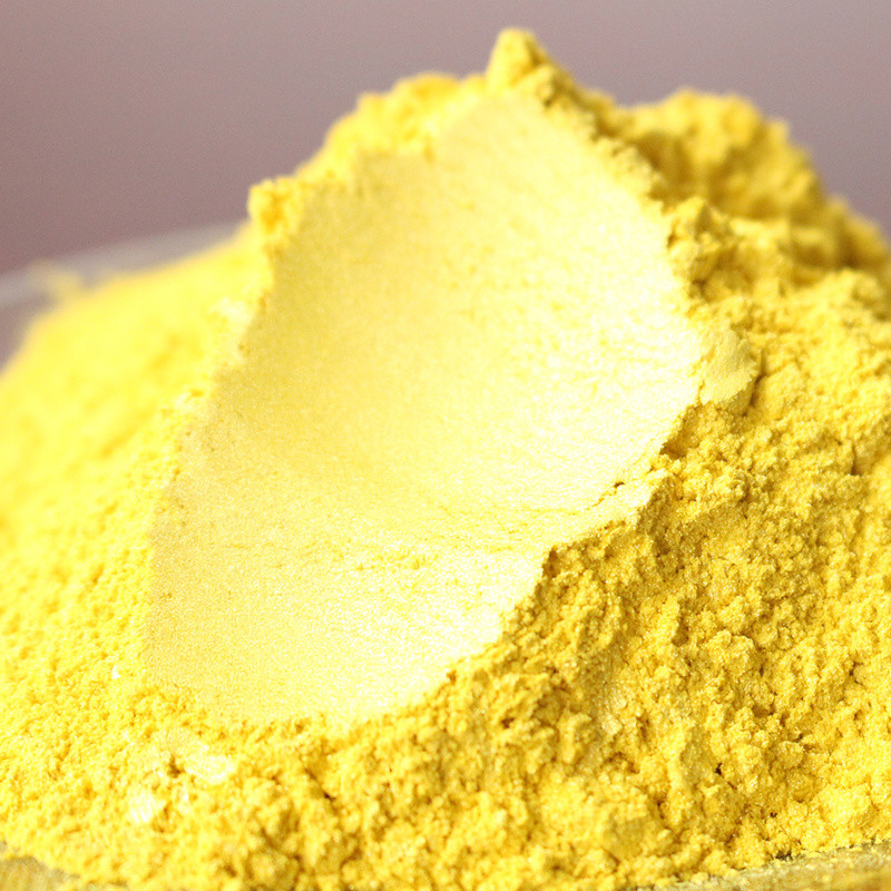 

421Bright Yellow Pearl Powder Pigments Mineral Mica Powder for Nail Polish Soap Making Car Arts Crafts