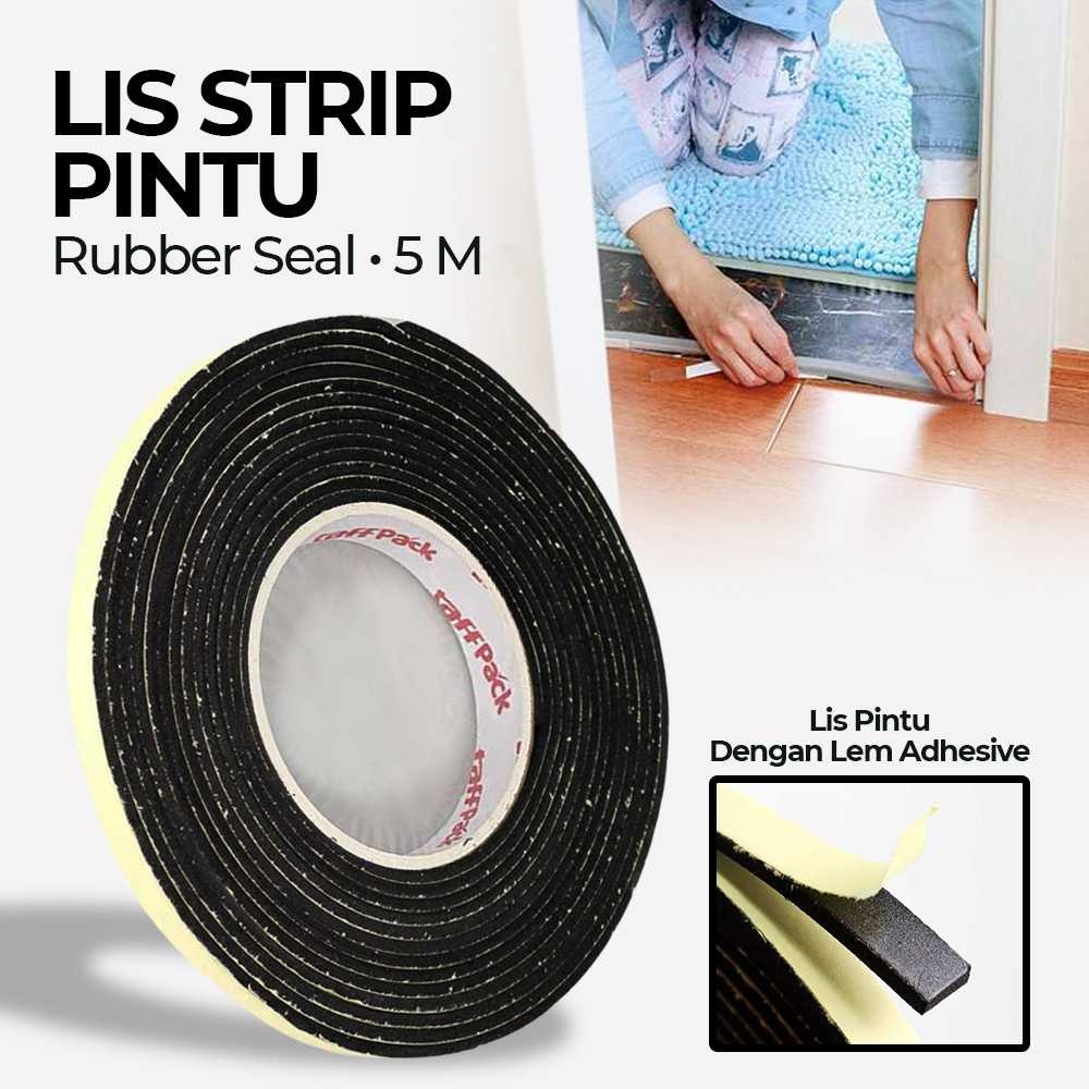 

TaffPACK Lis Strip Pintu Door Foam Sponge Rubber Seal 5M - KK-062