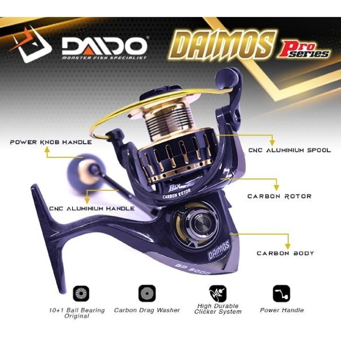 Reel Daido Daimos Pro series Silver and Gold - silver, 1000