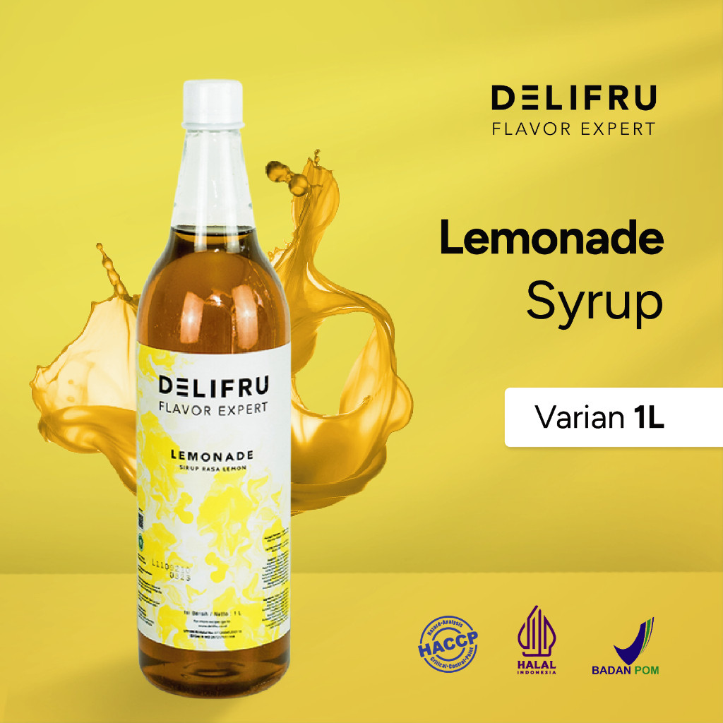 

Syrup Lemonade Delifru 1 Liter - Sirup Buah Lemon Premium