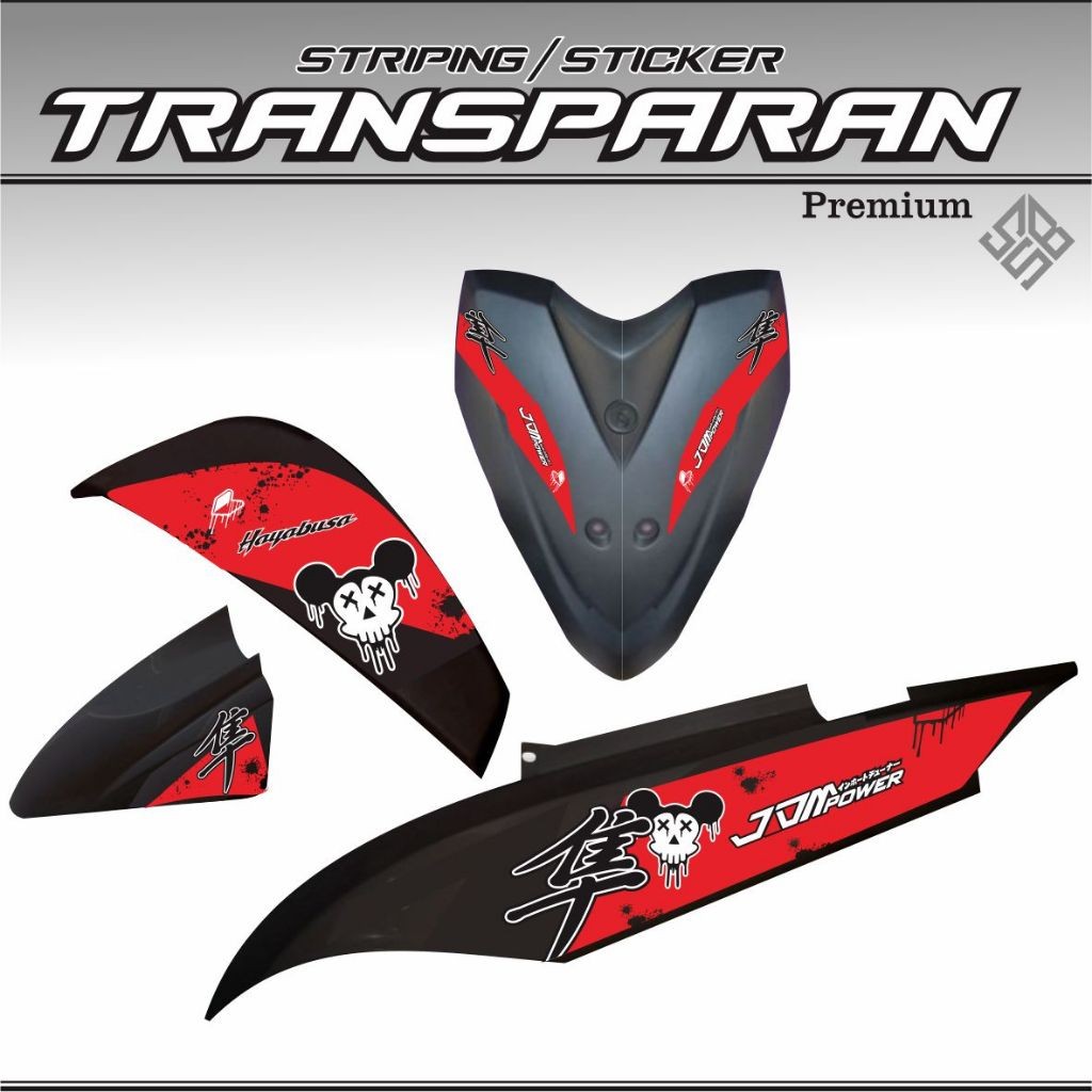 STIKER KEREN STIKER MOTOR MIO J/ MIO GT STICKER transparan STRIPING MIO J TRANSPARAN motip jdm