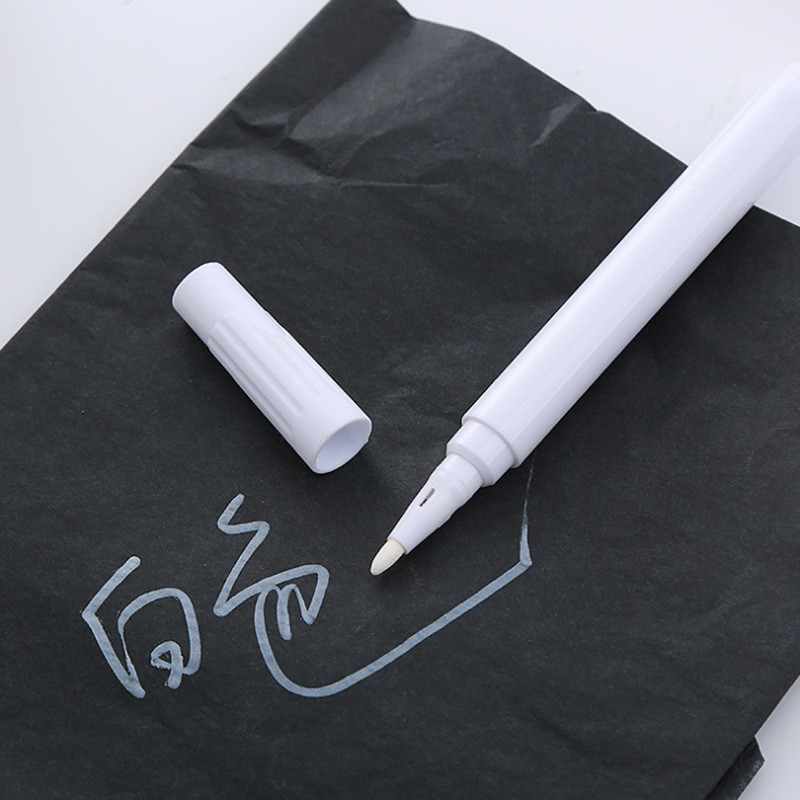 

5pc White Liquid Chalk Creative Mirror Glass LED Fluorescent Board Lamp Board Pen Office Stationery Blackboard Pen Erasable