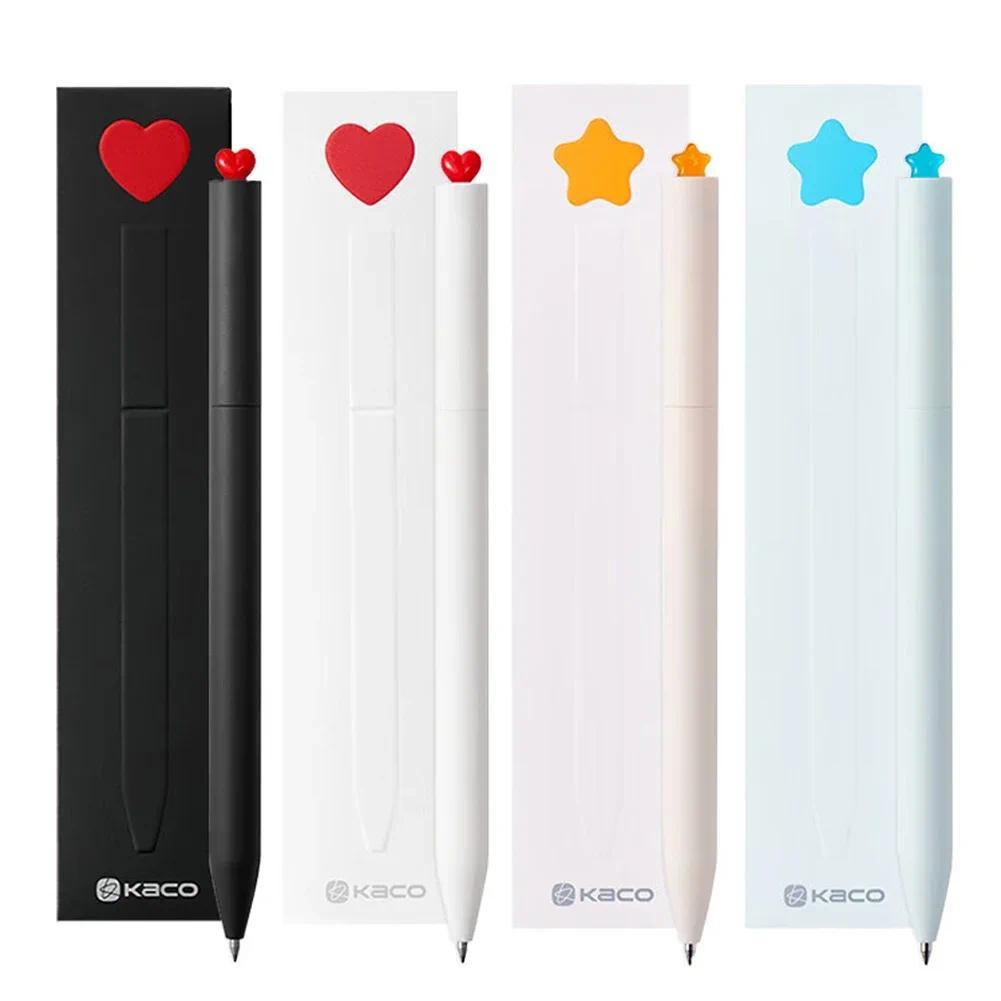 

Galaxy Gel Pens FIRST Heart Star Series Rotary Signature Pen Set 0.5mm Students Writing Stationery Fine Point Pen Gift Boxes