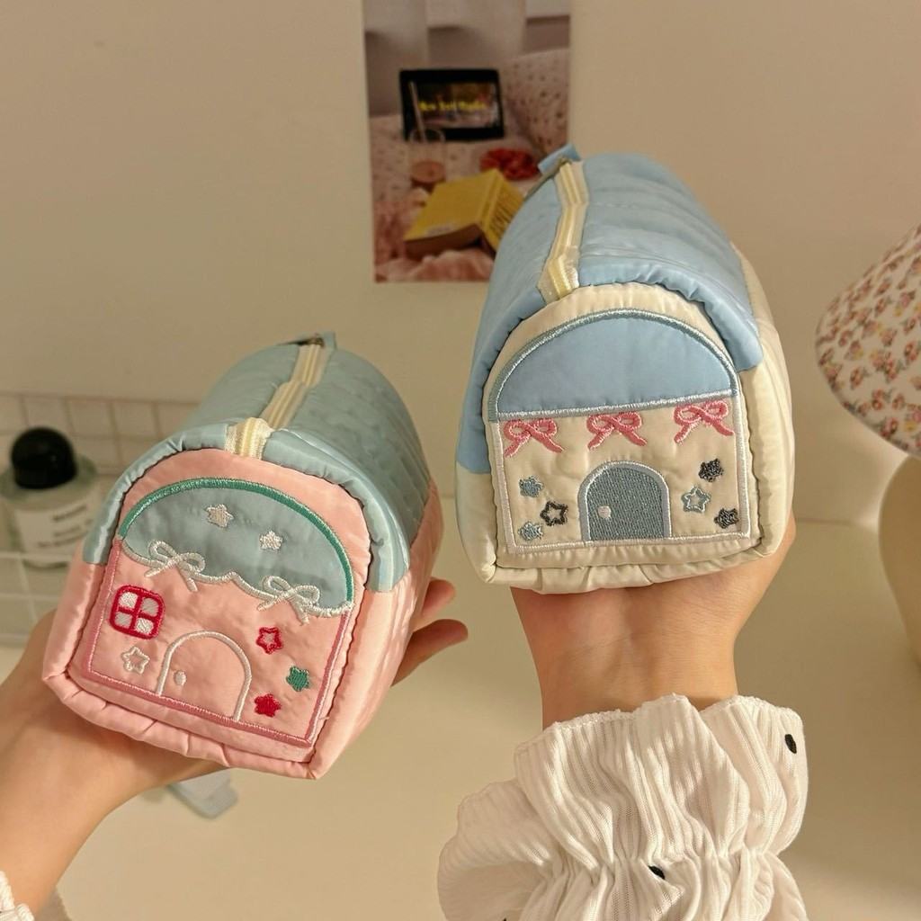 

Pen Bag Case Box Stocking Stuffers Cute Creative Large Capacity Zipper Makeup Organizer Storage Bag Box Nice Gift