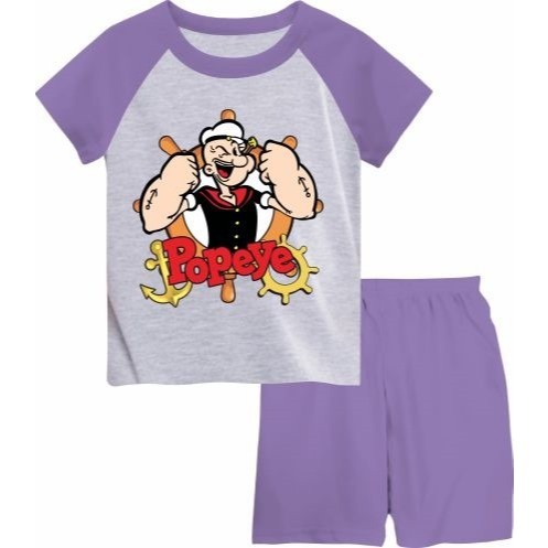 Airin_KIDS99//BAJU SETELAN/ SETELAN KIMONO ANAK CEW/COW/GAMBAR POPEYE/BAHAN TC SOFT SABLON DTF SET A