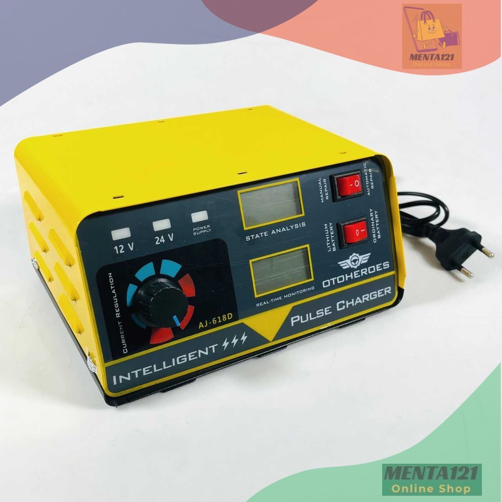 OTOHEROES Charger Aki Mobil Intelligent Battery Charger 12V/24V - AJ-618D