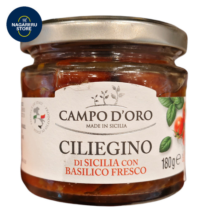 

Campo d'oro ciliegino semi dried cherry tomatoe oil 180gr