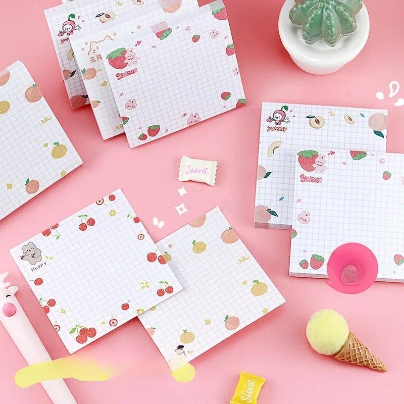 

1pcs 80sheet Japanese Korean Cartoon Creative Sticky Notes Cute Fruit Note Notes Signature Pads Student Memo Notes Sticky Note