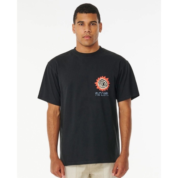 Rip Curl Kaos Pria Archive Red Bluff Tee Black