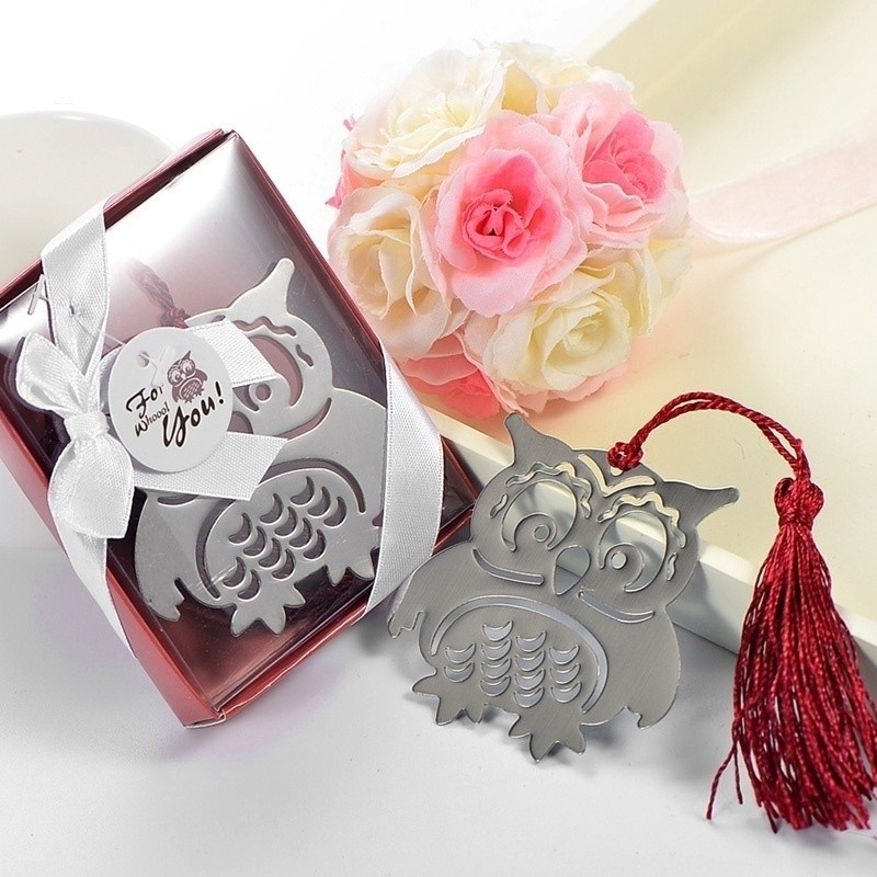 

1 Pcs Cute Owl Book Markers Birds With Tassels Metal Bookmark Stationery For Kids Gift