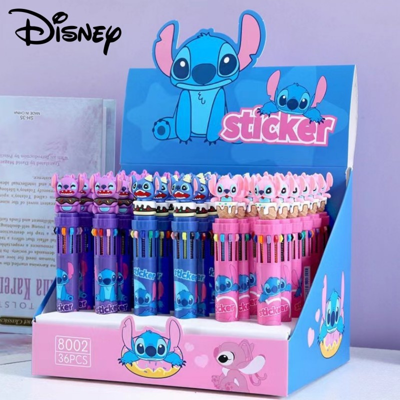 

12/36pcs Disney Cartoon Stitch Doll 10 Colors Ballpoint Pen Lilo & Stitch Cute Gel Pen Student Supplies Stationery Wholesale
