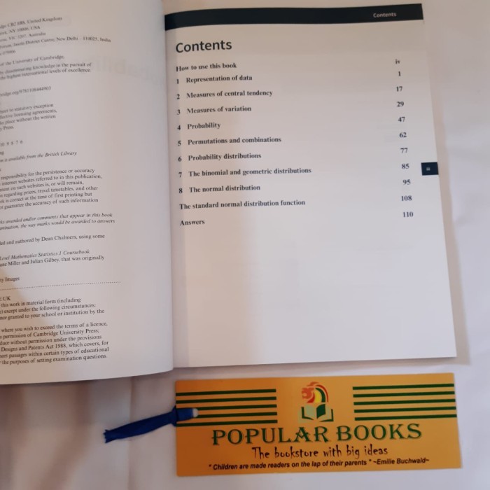 

Cambridge AS & A Level Probability & Statistic 1 Practice Book