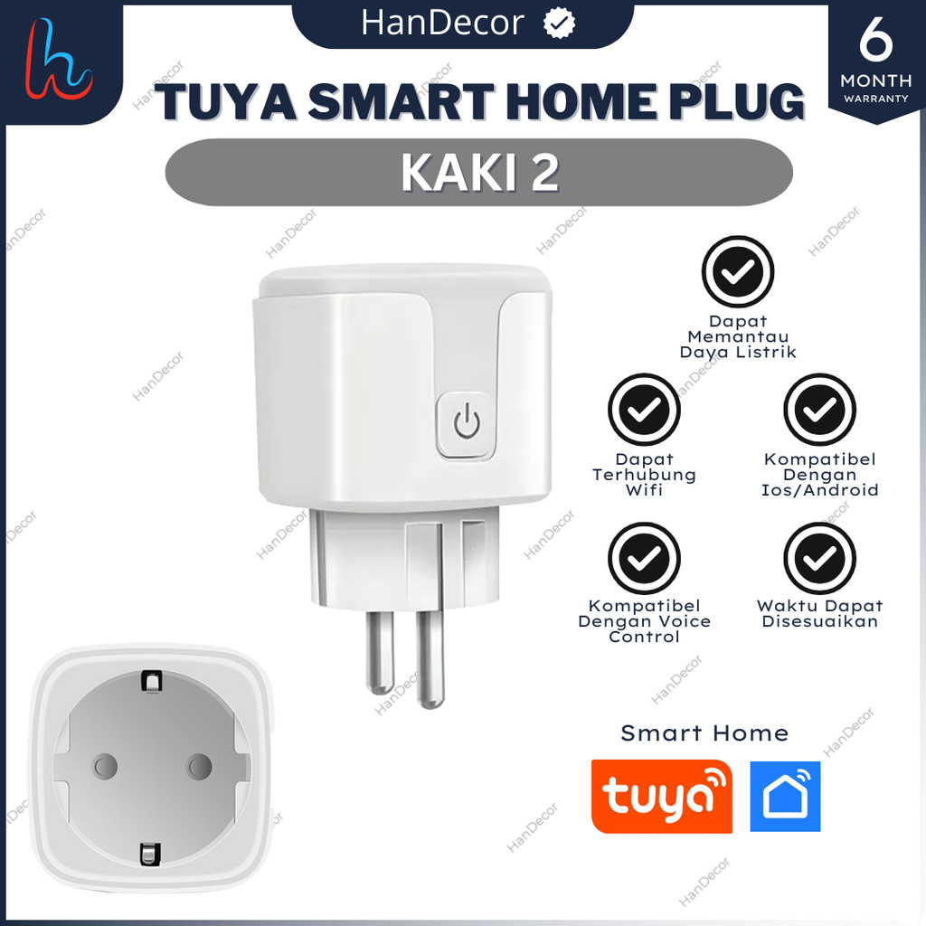 TUYA SMART WIFI HOME | PLUG UK 2 PIN | TUYA SMART ADAPTOR | SMART HOME ADAPTER