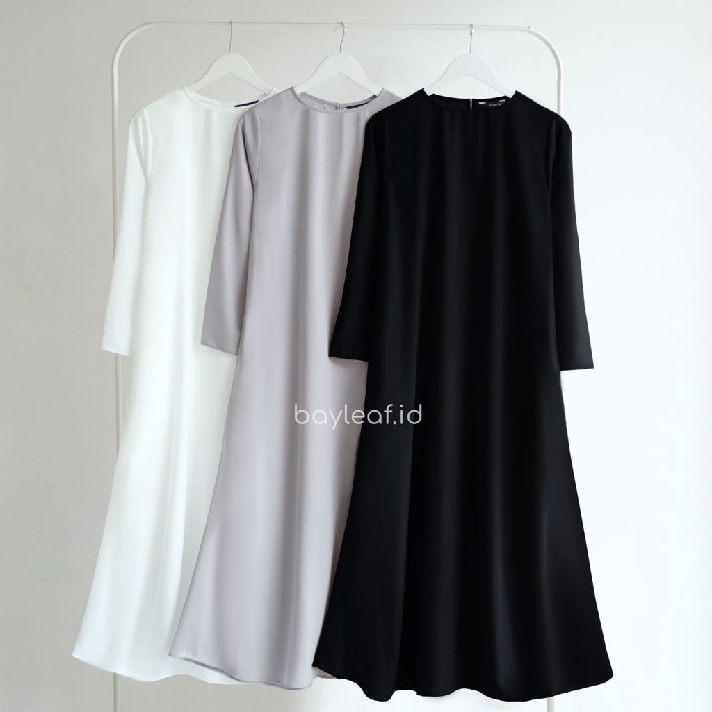 promo Bayleaf.id [Big Size] Aera Inner Maxi Dress Lengan Panjang Gamis Basic