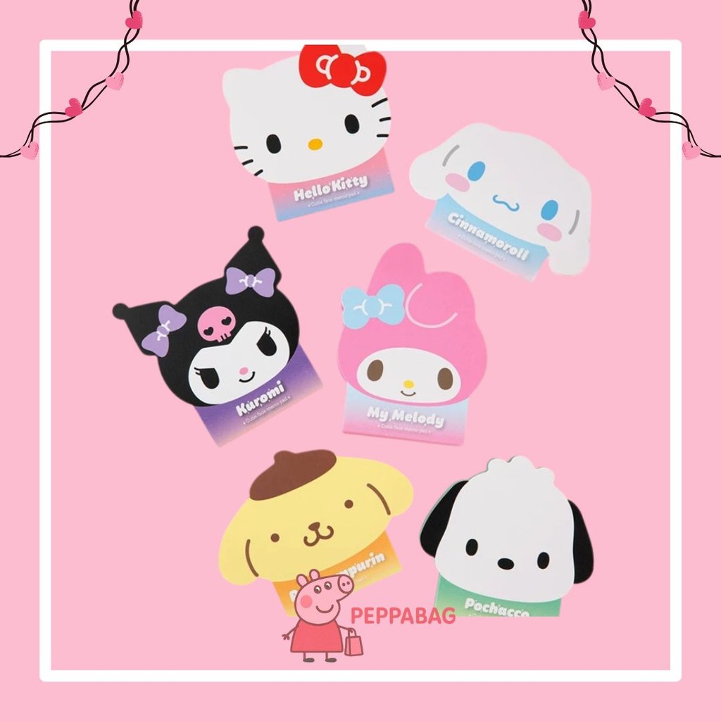 

Memopad Unik Kertas Warna Motif Sanrio Face Melody Kuromi Cinnamonroll - ES0387