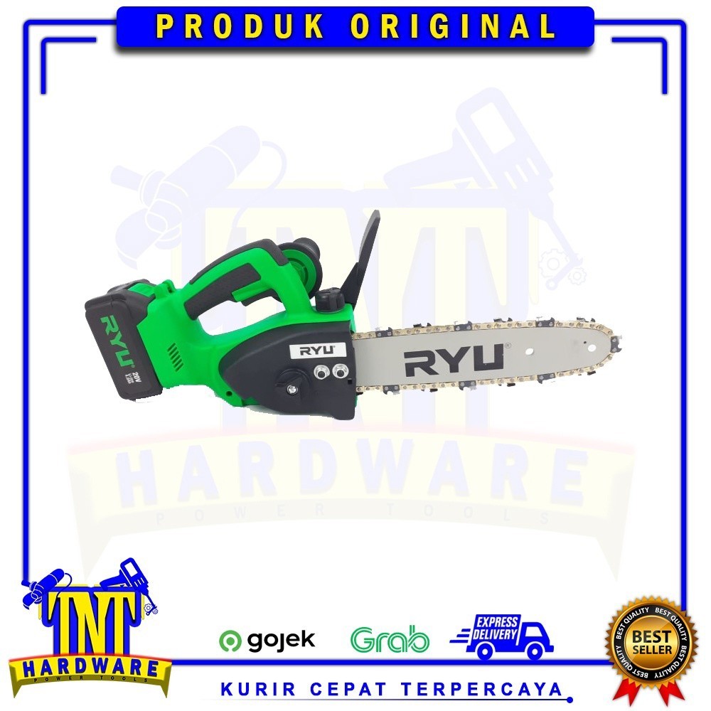 MESIN GERGAJI POHON BATERAI RYU RCCH 10 RCCH10 CORDLESS CHAIN SAW