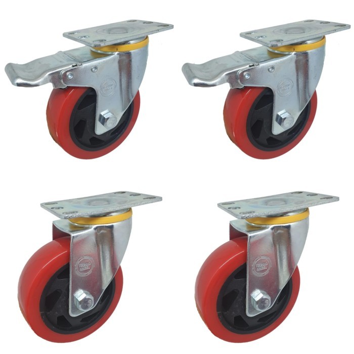 

Roda Troli PU Medium TECHNO WHEEL Taiwan 4 inch (2 Rem 2 Hidup)