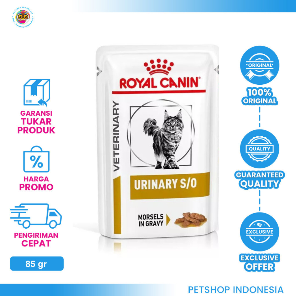 Royal Canin Vet Urinary S/O Cat Pouch 85 gr – Makanan Kucing VET