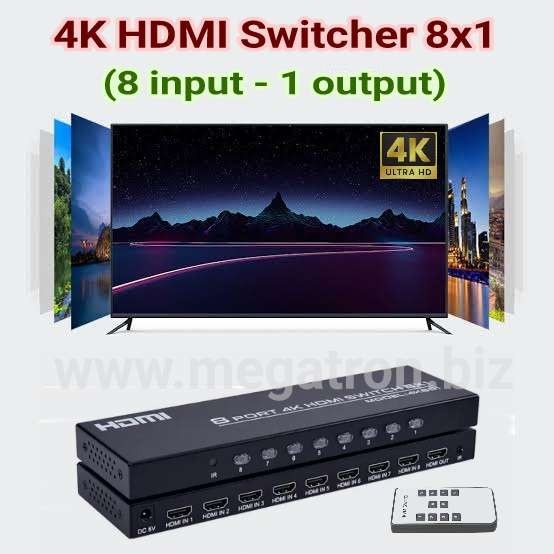 4K HDMI switcher / Selector 8x1 (8 input - 1 output