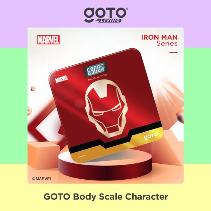 

Timbangan Badan Mini Digital Desain Kartun 180 KG - IRON MAN