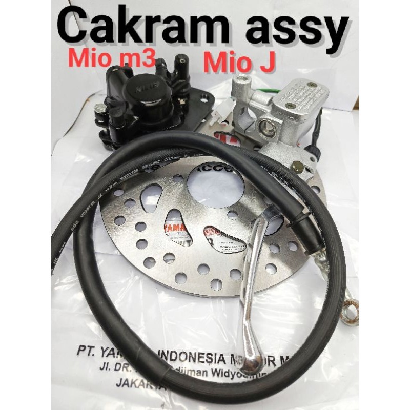 CAKRAM SET ASSY KOMPLIT KALIPER MASTER REM PIRINGAN CAKRAM PLUS SELANG MIO M3 MIO J MIO GT original 