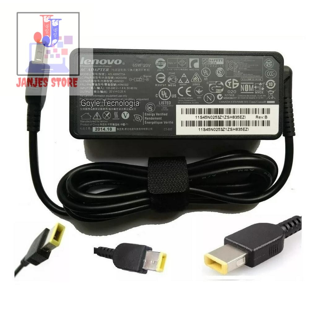 Adaptor Len Charger Laptop Original Thinkpad Ideapad 20V-3.25A USB g40 g400s g40-30 t460s x260 L460 