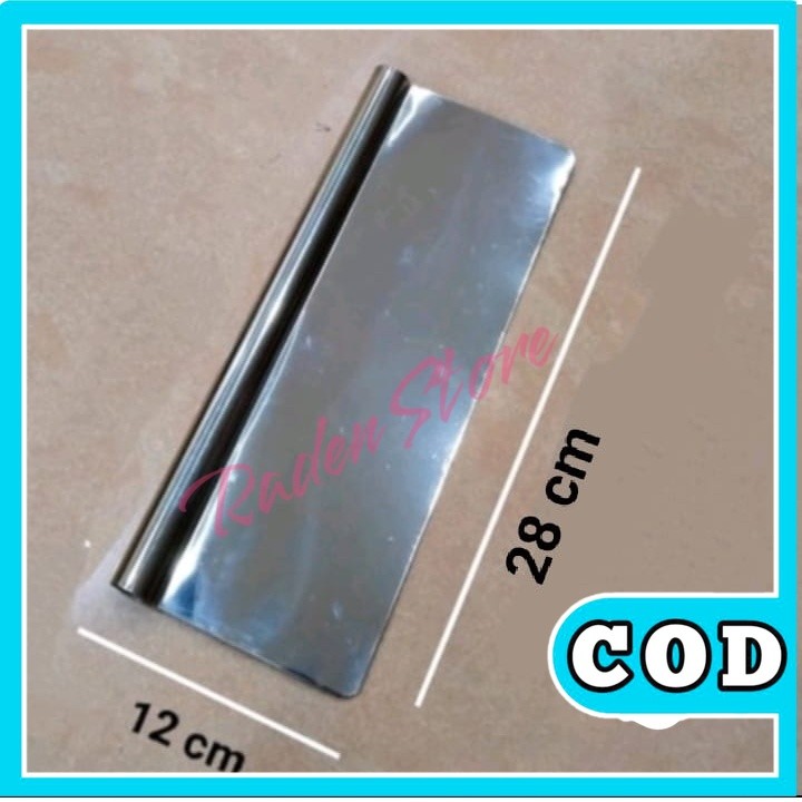 Scraper Kue Stainless / Pemotong Adonan Kue / Alat Adonan Kue Panjang 28 cm