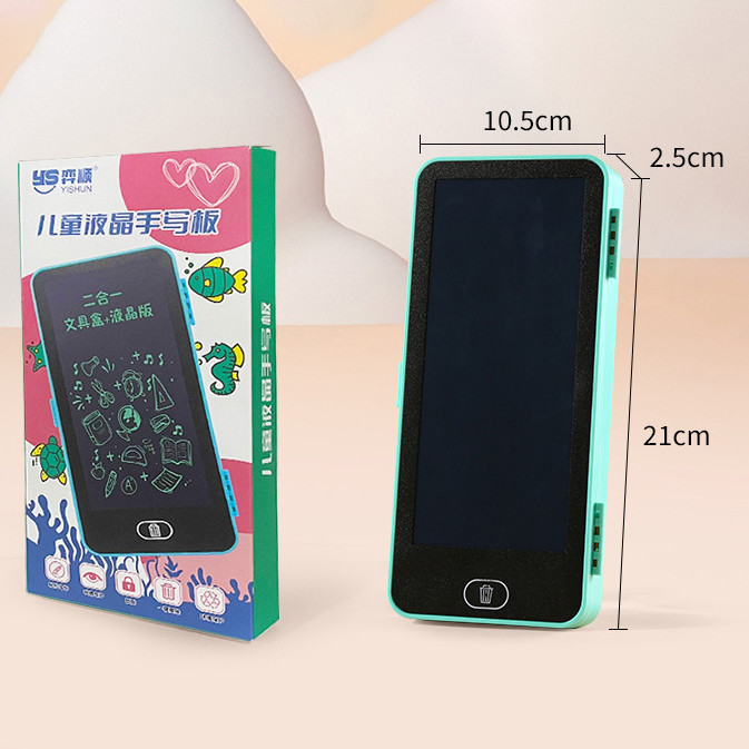 

Kotak Pensil dengan LCD Papan Tulis Gratis Pen Ukuran Jumbo/Kotak Pensil 2in1 / LCD Drawing Pen Case Ukuran Besar