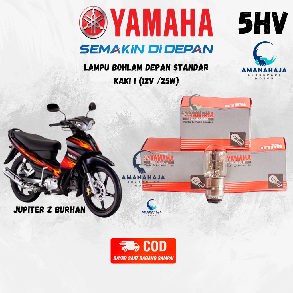 (GARANSI) ORI (PAKET 10 PCS) LAMPU BOHLAM DEPAN JUPITER Z BURHAN (5HV) | SPAREPART ORIGINAL  SUKU CA