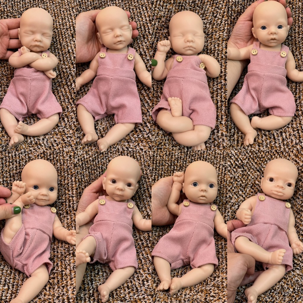 

28CM Unpainted Silicone Girls Whole Body Soft Solid Silicone 8 Styles Newborn Baby Dolls Toys For Gifts Reborn Corpo De Silicone