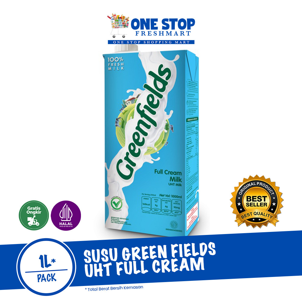

SUSU GREENFIELDS UHT FULL CREAM 1L