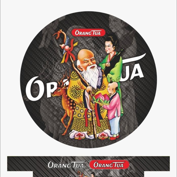 stiker tebok pvc lovebird motif orang tua