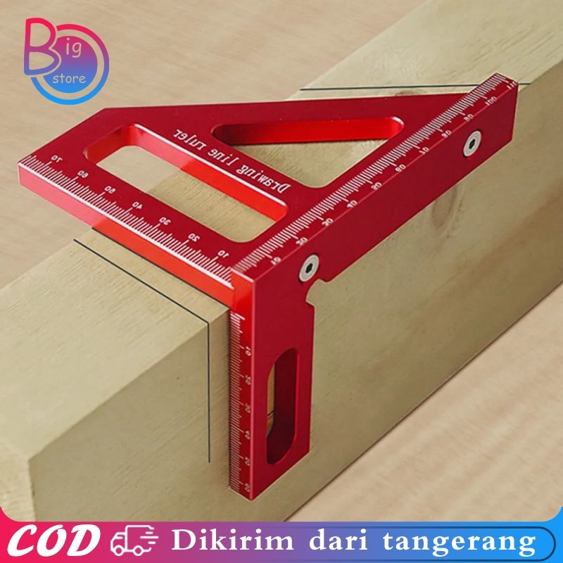 

Pengaris Siku Aluminium Penggaris Segitiga Siku Multifungsi Penggaris Woodworking Woodworking Ruler