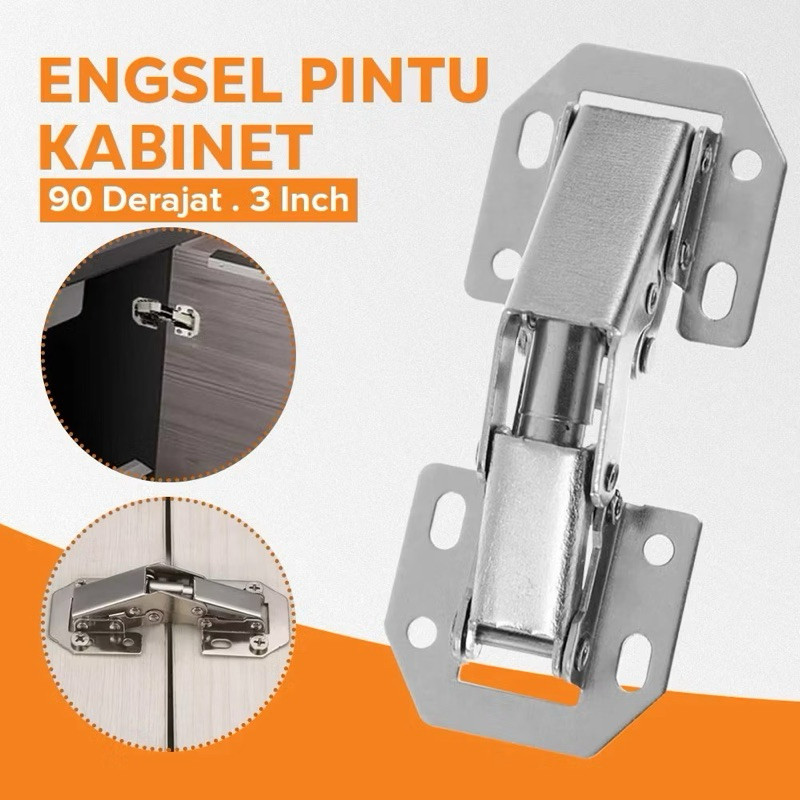 Engsel Sendok Kodok 3 Inch Tanpa Bobok 90 Derajat Hidden Frog Hinges Engsel Pintu Concealed Folding 