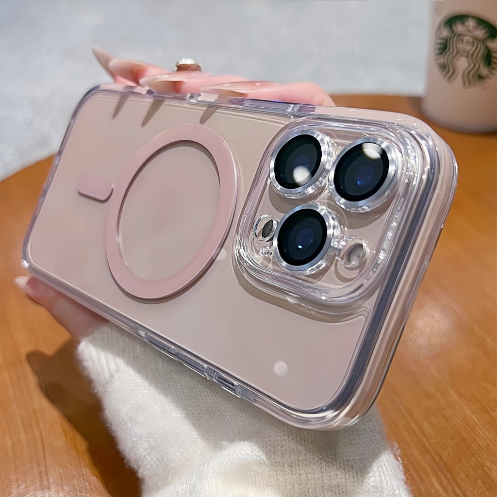 Casing Crystal Transparent Phone Case  With Camera Protector for IPhone 16 15 14 13 Pro Max Clear Ha
