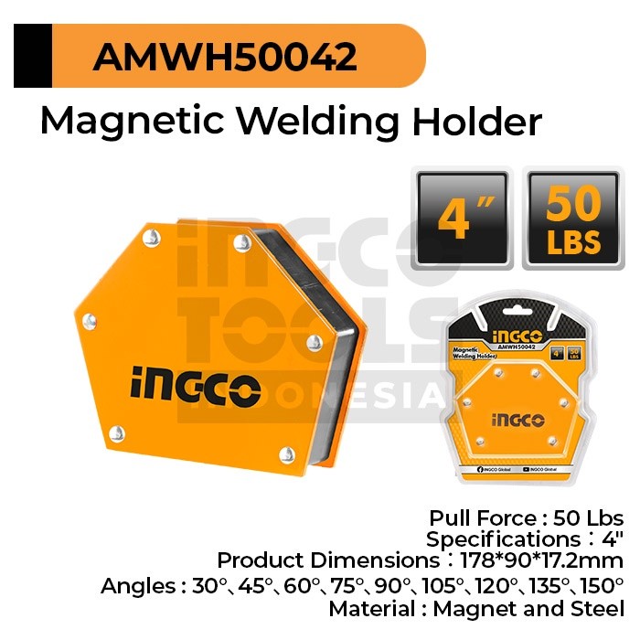 Magnetic Welding Holder (4") INGCO AMWH50042 - Siku Magnet Las Arrow