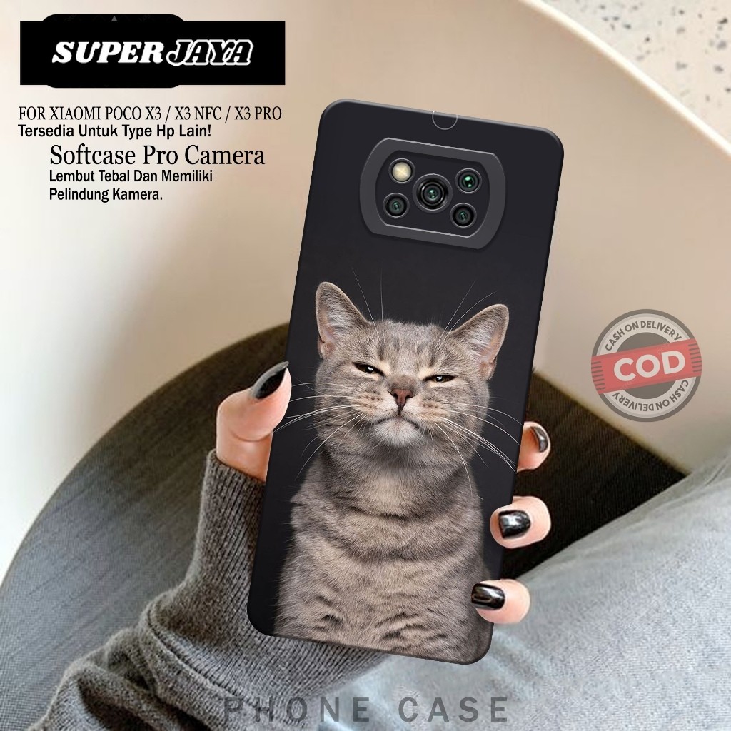 Softcase Hp Xiaomi Poco X3/X3 NFC/X3 PRO Fashion Case Kucing Case Poco X3/X3 NFC/X3 PRO Silikon TPU 