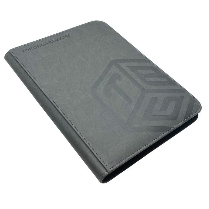 

New Premium 9 Pocket PU Leather Binder Zipper Card Album - Hobby Collection - Grey Best Seller