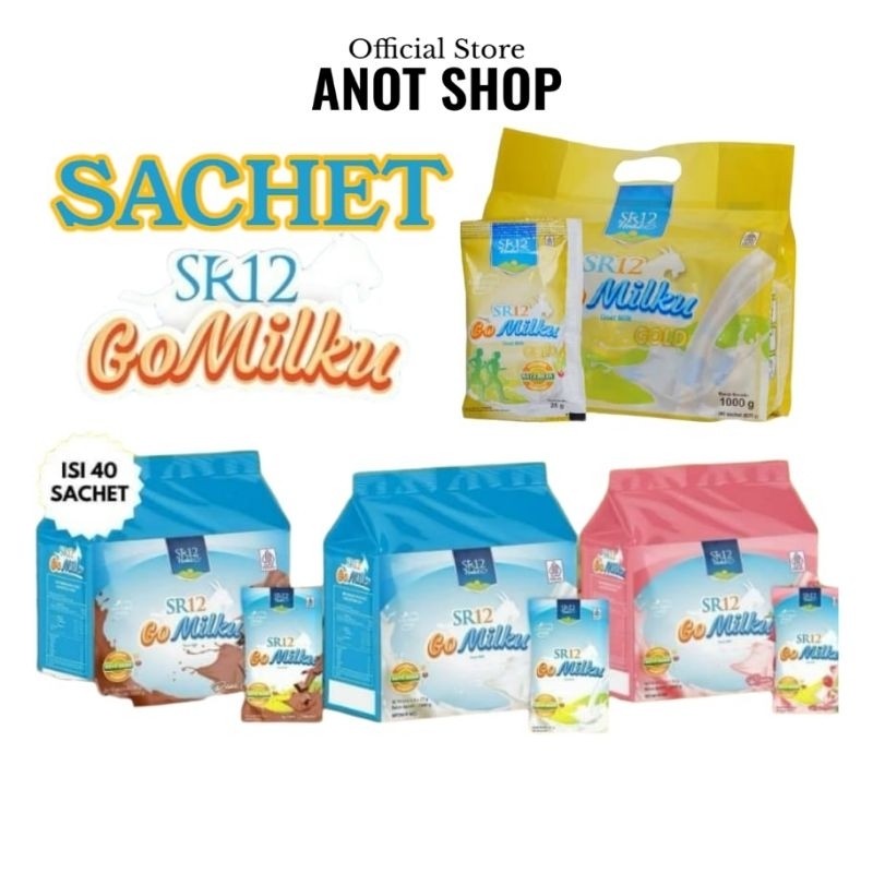 

(NEW DISCON) [1BALL ISI 40PCS] GOMILKU SR12HERBAL SACHET 25g SUSU KAMBING ETAWA ASLI BY SR12 PUSAT